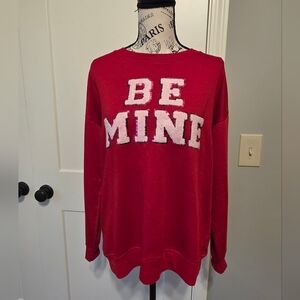 Be Mine Chenille Detail Valentines Top-NWT